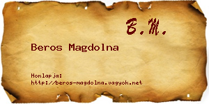 Beros Magdolna névjegykártya