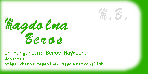 magdolna beros business card